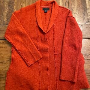 Tahari Women's Vibrant Red Cardigan